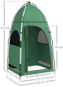 Outsunny Cort Dus Vestiar Intimitate Adăpost Portabil Exterior Camping Plajă Geantă Transport Verde | Aosom Romania