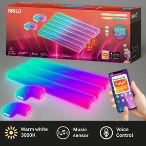Brilo - Bandă LED RGBIC Smart Wi-Fi 24W 230V Tuya cu telecomandă