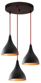 Berceste - N-1398 Candelabru design interior Negru Roșu 46x46x119 cm