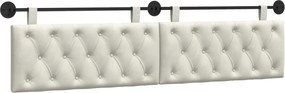 vidaXL Cap de pat suspendat Pe perete Crem 210 x 55 x 7 cm Catifea