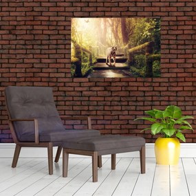 Tablou cu tigrul în djunglă (90x60 cm)