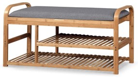 Supermobel Pantofar ST13, 100x50x33, bambus/gri