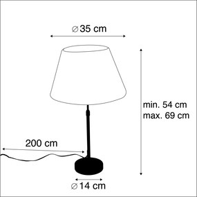 Lampă de masă aurie/alamă cu abajur plisat crem 35 cm - Parte