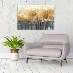 Tablou - Copaci aurii (90x60 cm)