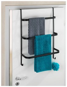 Suport pentru prosoape Wenko Towel Holder Black, 21 x 54 cm, negru