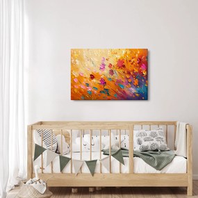 Tablou - Pictură flori colorate (90x60 cm)