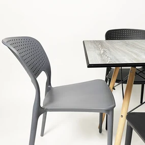 TODO Gri (grafit/antracit) cu pernă gri - SCAUN MODERN PENTRU BUCĂTĂRII, GRĂDINI, CAMERE DE CAFEA (FIXE)