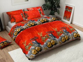 Lenjerie cocolino HOLLY NIGHT rosu Dimensiune lenjerie de pat: 70 x 90 cm | 140 x 200 cm