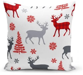 Set 4 fețe de pernă și un napron de masă cu model de Crăciun Minimalist Cushion Covers Christmas Ornaments