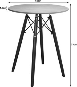 Masa de sufragerie cu blat in decor de frasin OSLO 60x60
