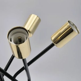 Lustră pe tijă PRIYA 5xE27/15W/230V negru