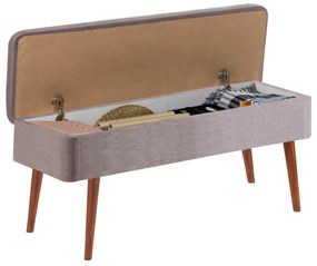 Masă de sufragerie extensibilă cu 2 scaune și 2 bănci Vlasta (nuc + gri). 1073081