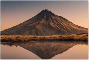 Tablou oglindirea muntelui Taranaki, Noua Zeelanda (90x60 cm)