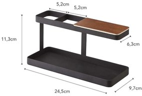 Suport multifuncțional YAMAZAKI Tower Desk Bar, negru