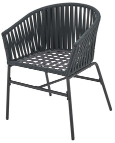 Fotolii din răchită cu perne 2 buc, gri închis