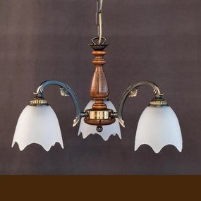 Lustra rustica suspendata cu 3 brate design italian 9942