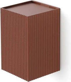 Aplica perete aluminiu striat maro teracota, 1xGU10, LUNE square