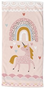 Prosop de plajă roz-bej 75x150 cm – Good Morning