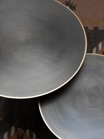 Set 2 masute laterale din metal, cu aspect vintage, Jiggy