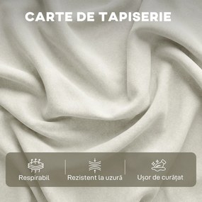 Set Canapea 3 Locuri, HOMCOM, Leathaire, 212x125x84cm, Crem | Aosom Romania