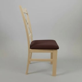 Scaun de sufragerie NATE stejar sonoma/maro închis