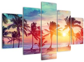 Tablou - Apus de soare tropical (150x105 cm)