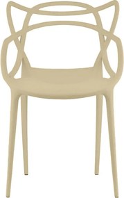 Scaun de masa KATO din plastic, bej