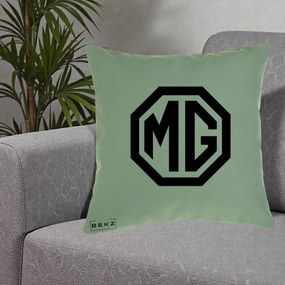 Perna Personalizata cu emblema MG, 40x40 cm, Verde, Husa Detasabila, Perna Inclusa, BEKZ®