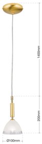 Pendul design modern OPALDESIGN 10cm, auriu mat