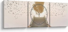 Tablou - Pod spre necunoscut (cu ceas) (90x30 cm)