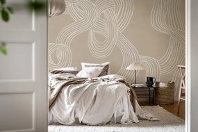Tapet Stripes Repeatable, Beige, Rebel Walls