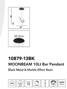 Lustra cu 12 pendule LED design modern Moonbeam