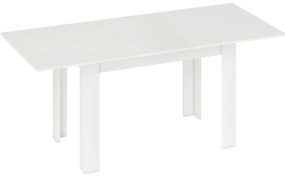 HOMCOM Masă extensibilă 140-180x80cm, albă, pentru 6-8 persoane, pentru spații mici | Aosom Romania