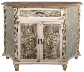 Comoda bej, din lemn masiv, aspect vintage, Maisonette