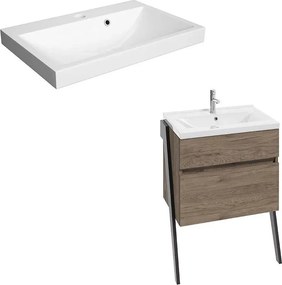 Set dulap baza suspendat Defra Op-Arty nuc rockford cu lavoar compozit Olex 60
