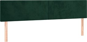 vidaXL Tăblii de pat, verde închis, 180x5x78/88 cm, catifea