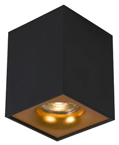 Spotlight modern negru cu auriu - Quba Delux