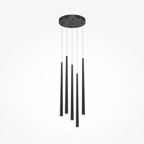 Lustra LED cu 5 pendule design modern Cascade negru