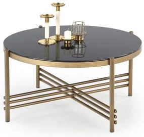 Măsuță de cafea ISMENA 41x80 cm auriu/negru