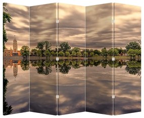 Paravan - Lac și copaci (210x170 cm)
