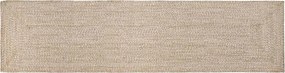 vidaXL Covoare de zonă Dreptunghiular Natural și Alb 80 x 400 cm Iută