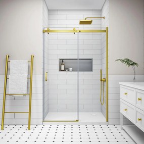 Milano Gold ușă de duș glisantă, 150x195cm, 8mm