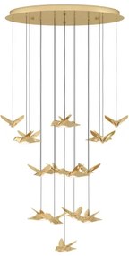 Lustră LED dimabilă pe cablu Eglo 390398 PARATEBUENO 17xLED/3W/230V auriu