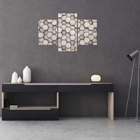 Tablou - Hexagoane design beton (90x60 cm)