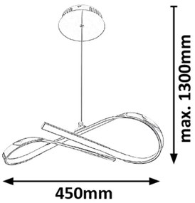 Lustra suspendata LED metal cromat Aniela 2188 RX