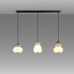 Lustra cu pendule LED din ceramica si sticla Mirta
