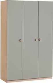 Dulap 3 usi, mobilier modern pentru camera copii, 124x54x198 cm, Colectia Mono