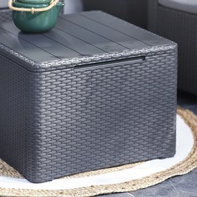 Set de colț de grădină Claire cu 5 locuri și masă cu perne, grafit