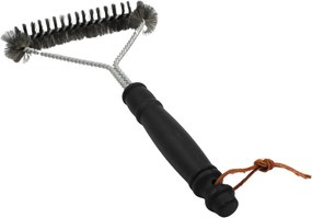 Perie profesională pentru curățarea grătarului, formă triunghiulară, peri metalici rezistenți, mâner ergonomic, BBQ