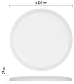 Plafonieră LED FLORI LED/22W/230V 4000K alb d. 42 cm